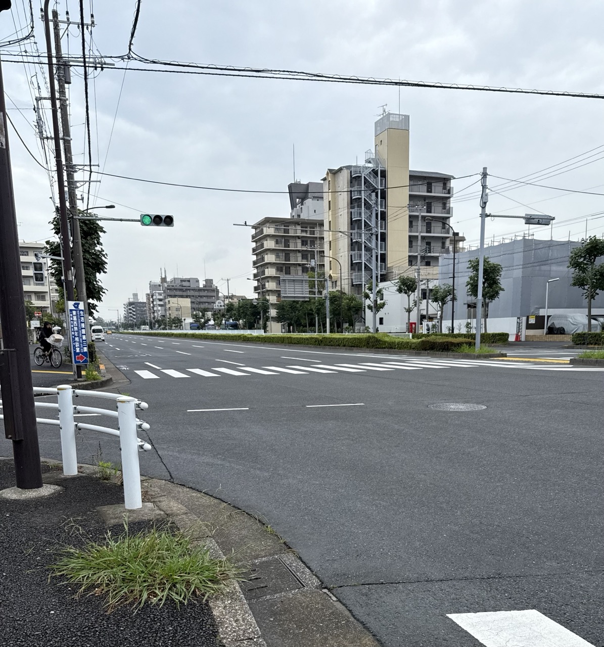 降ったり止んだりの梅雨空